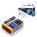 Produktbild LCL Kompatibel Tintenpatrone PGI-580 PGI-580XXL 25.7 ml CLI-581 CLI-581XL CLI-581XXL 11.7 ml(1PGBK 1Schwarz 1Cyan 1Magenta 1Gelb 1Foto Blau) Ersatz für Canon PIXMA TS8150 TS8151 TS8152 TS9150 TS9155
