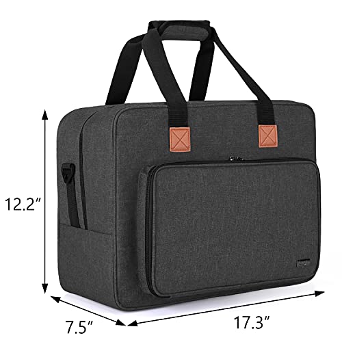 LUXJA Sewing Machine Bag, Portable Tote Bag Compatible with Most Singer, Brother Sewing Machines and Extra Sewing Accessories, Black
