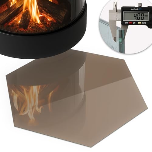 Placa para chimenea de vidrio templado para proteger el parqué de chispas 6