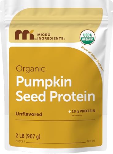 Micro Ingredients Organic Pumpkin Seed Protein Powder 2lb | Raw Plant-Based Protein | Single-Ingredient Powder | Smooth Texture & Versatile Use | Non-GMO Soy Free