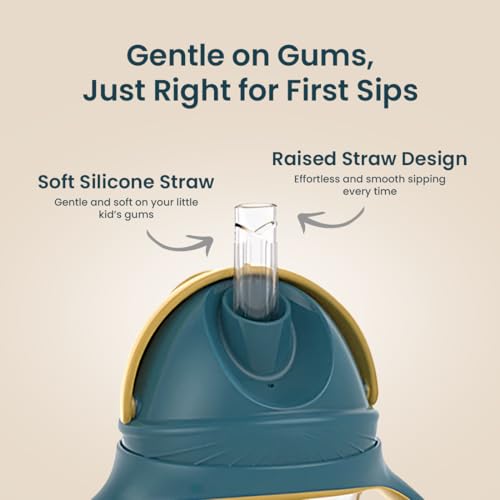 Image of tutots Premium Penguin Straw Sipper Bottle | Anti Spill Sippy Cup with Soft Silicone Straw BPA Free & Non-Toxic for Kids Above 1 Year -(240 ml Purple)