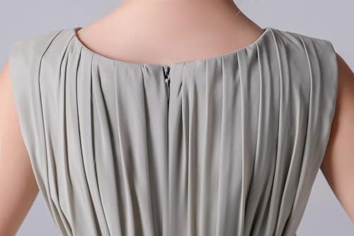 dideyttawl Chiffon Pleated Elagant Flower Girls Dress Floor Length Sleeveless Dresses Formal Special Occasion Dress4
