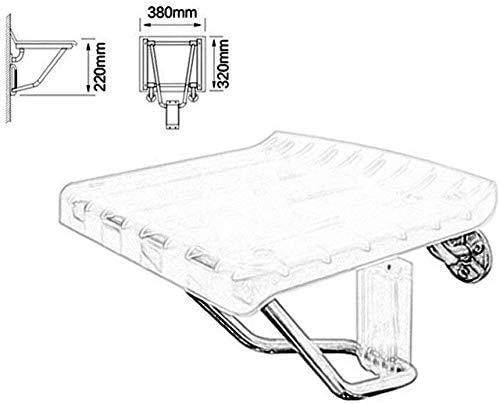 Taburete de ducha plegable Home Essentials con asiento de pared resistente hasta 160 kg 7