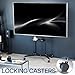 VIVO Mobile TV Cart for 55 to 100 inch Screens up to 165 lbs, LCD LED OLED 4K Smart Flat and Curved Panels, Rolling Stand with Laptop DVD Shelf, Locking Wheels, Max VESA 800x600, Black, STAND-TV100E