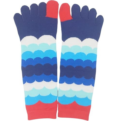 Image of Toe Socks Women - Non-Slip Grip Socks for Yoga, Pilates & Barre, Five Finger Cotton Athletic Socks with Storage Bag