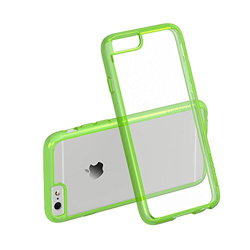 LUVVITT iiPhone 6s Case Green, [Clearview] Hybrid Scratch Resistant Back Cover with Shock Absorbing Bumper for Apple iPhone 6/6s (4.7) - Neon Green