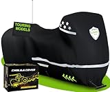 Cholila Cover Motorcycle Cover for Touring Models - 600D Harley Davidson Motorcycle Cover Road King, Road Glide, Street Glide, Electra Glide, Heritage Classic, Low Rider-ST - Motorcycle Cover Storage