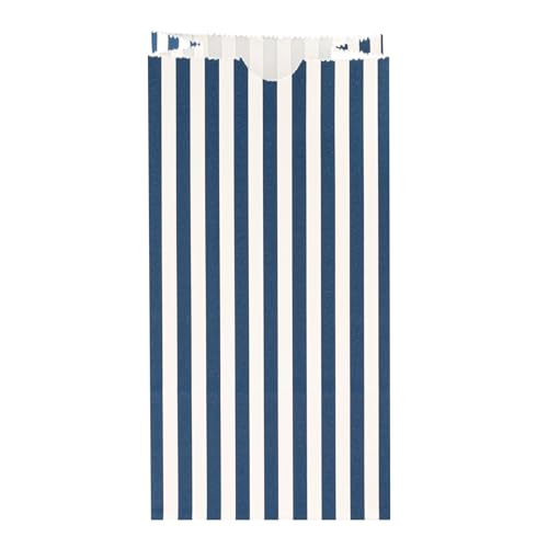 Restaurantware Bag Tek 2 LB Disposable Lunch Bags 100 Sturdy Take Out Bags - Flat Bottom Great For Restaurants Cafes And Bakeries Blue And White Paper Popcorn Bags Versatile For Grocery by Restaurantware - Image 9
