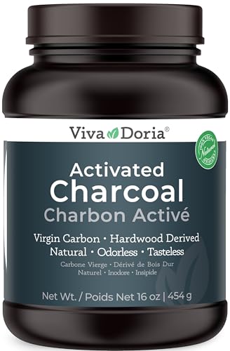 Viva Doria Virgin Activated Charcoal Powder, Hardwood Derived, Food Grade, 16 Oz (1 Pound)