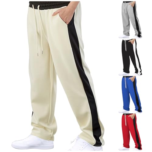 Mens Vintage Stripe Track Pants Hip Hop Workout Sports Parachute Sweatpants Casual Loose Straight Wide Leg Trousers4