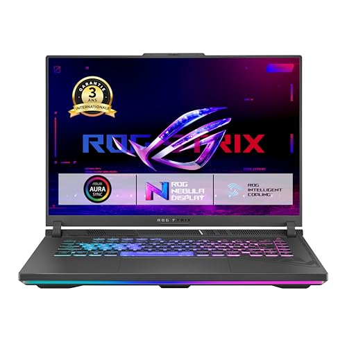 ASUS ROG Strix G16 STRIX-G16-G614PW-TS109W 16" 2.5K (2560x1600) 300Hz Pc Portable (AMD Ryzen 9 8940HX jusqu'à 5.3 GHz, 32Go DDR5, 1To SSD, NVIDIA RTX 5080, Windows 11 Home) – Clavier AZERTY