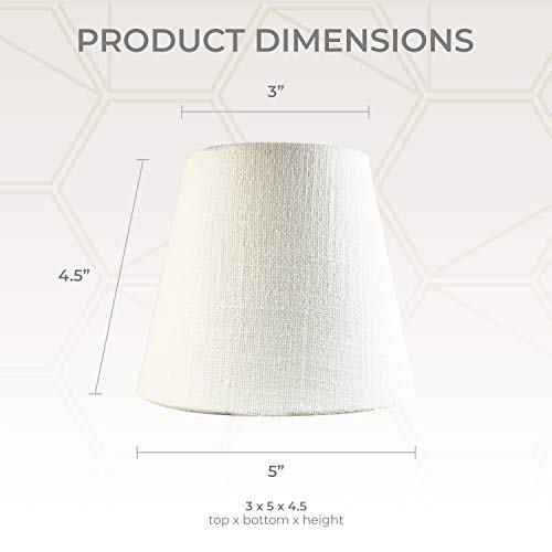 Image of Royal Designs, Inc. CS-1102-5TLNWH-6 Textured Linen Empire Chandelier Shade, 3 x 5 x 4.5, Textured Linen White, 6-Pack