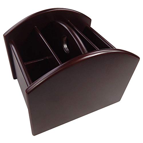 Profile Gifts Gerald Tv Remote Control Wood Caddy With Spinning Valet Organizer #TOP4