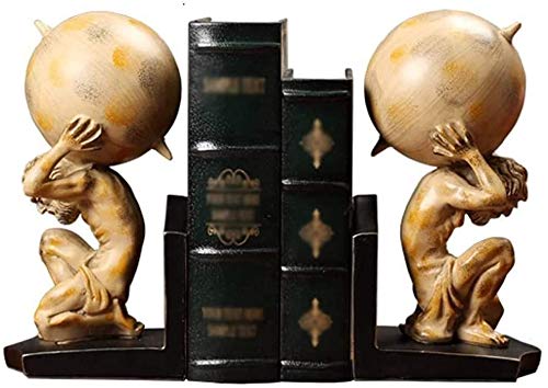Serre-livres créatif en bois traditionnel et sculpture pour rangement bureau