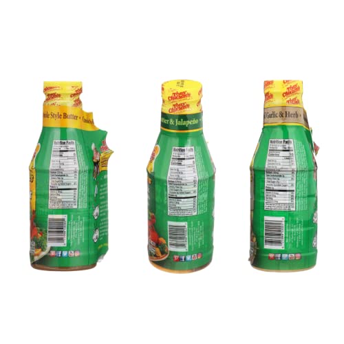 Tony Chachere's Injectable Marinade Variety Pack, Butter, Butter Jalapeno and Roasted Garlic, 3 Count