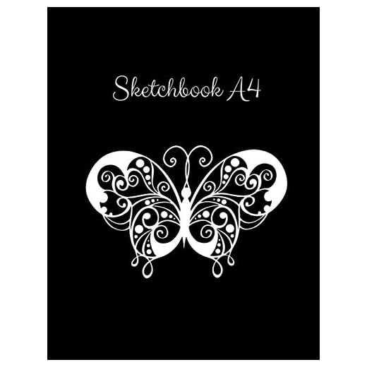 Sketchbook A4: Notebook 8.5 x 11 Journal XL 300 Blank NUMBERED Pages with Cool Frames/150 Sheets Best Gift For Women or Men (for Painting, Drawing, Sketching, Writing or Bullet Journaling)