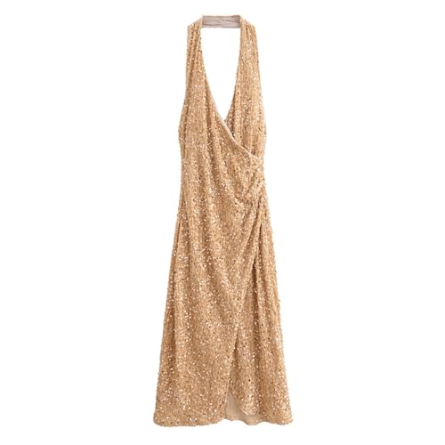 Robe à paillettes longue pour briller en soirée cocktail