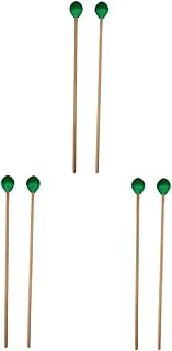 ibasenice 6 Pcs Marimba Hammer Xylophone Piano Hammer Rubber Xylophone Mallets Marimba Instrument Wood Xylophone Mallet Felt Wood Keyboard Percussion Stick Purple Drum Oak Beech