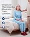 Ovidis Dementia Clothes – Alzheimer Anti-Strip Jumpsuit for Women – Dementia Products for Elderly with Back Zipper and Incontinence Protection – Alzheimers Products for Elderly – Carrie Blue