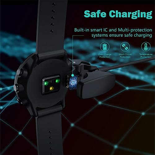Charger for Suunto 3 Fitness,Traverse, Kailash,Spartan Trainer, Ambit 1 2 3 - USB Charging Cable Clip Cradle 100cm - Smartwatch Accessories