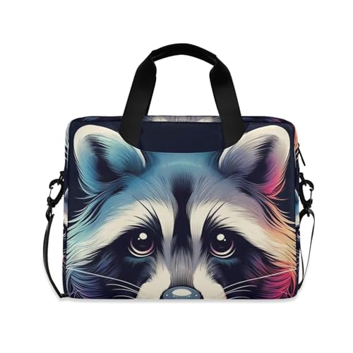 Maletín ALAZA para laptop con estampado de mapache, 13-15.6 pulg miniatura 1