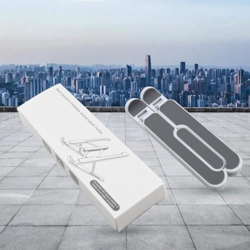 Image of PremiumAV Adjustable Tablet Stand Holder with Foldable Legs for iPad, Samsung, Lenovo, Kindle - Portable Electronic Device Stand with Multi-Angle Adjustment