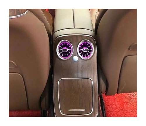 64 Color Colorful Luminous Rear Vent Without Programming Synchronous Color Change Compatible with Mercedes Benz E-Class W213 2016-2022(21 UP)