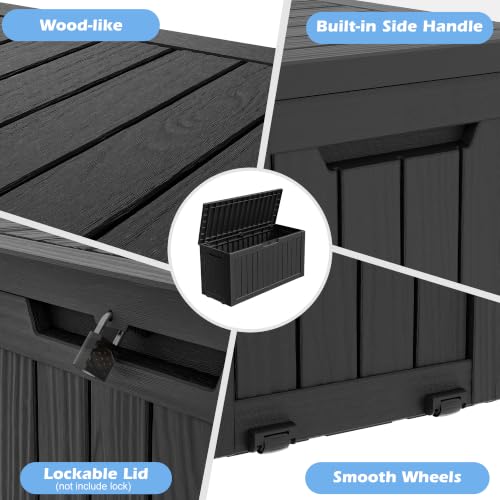 Image of Outdoor Storage Box Waterproof, 82 Gallon Deck Box for Patio Storage