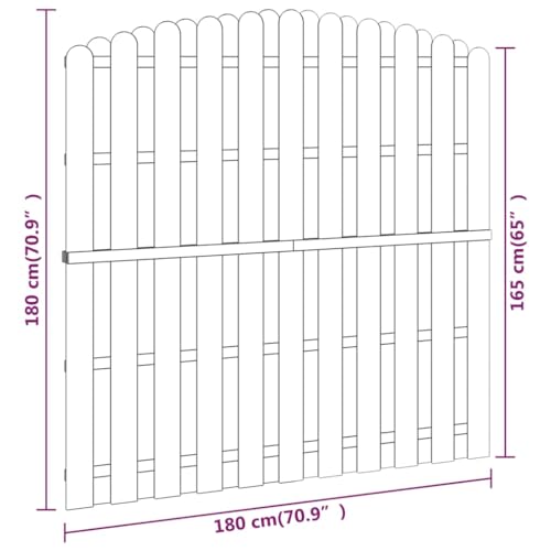 vidaXL Zaunpaneel, gebogen, aus Holz, unterteilte Bretter für Garten, Terrasse