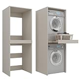 Milionmeblicom Mobile Lavatrice e Asciugatrice Colonna LUNA Salvaspazio Mensola Estraibile...