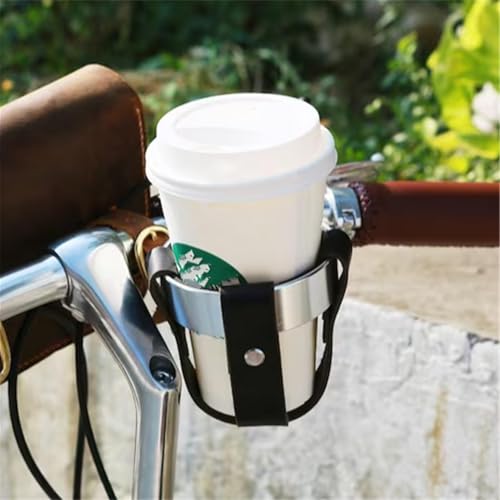 Porte-bouteille pour vélo rétro en acier inoxydable poli pour cyclisme