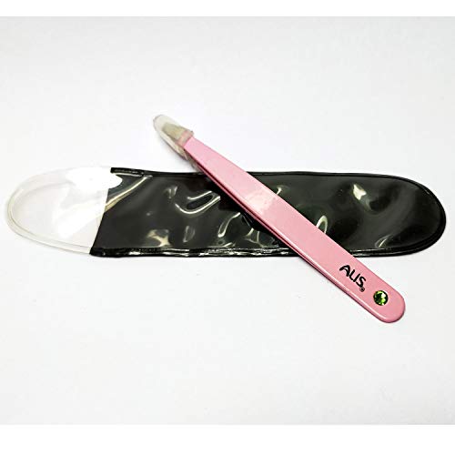 Image of Alis Pink Colour Tweezer Plucker Precision Tweezers For Eyebrows, Ingrown Hair, Plucking Daily Beauty Tool Set Of 1 Pcs With Travel Case (BABY PINK)
