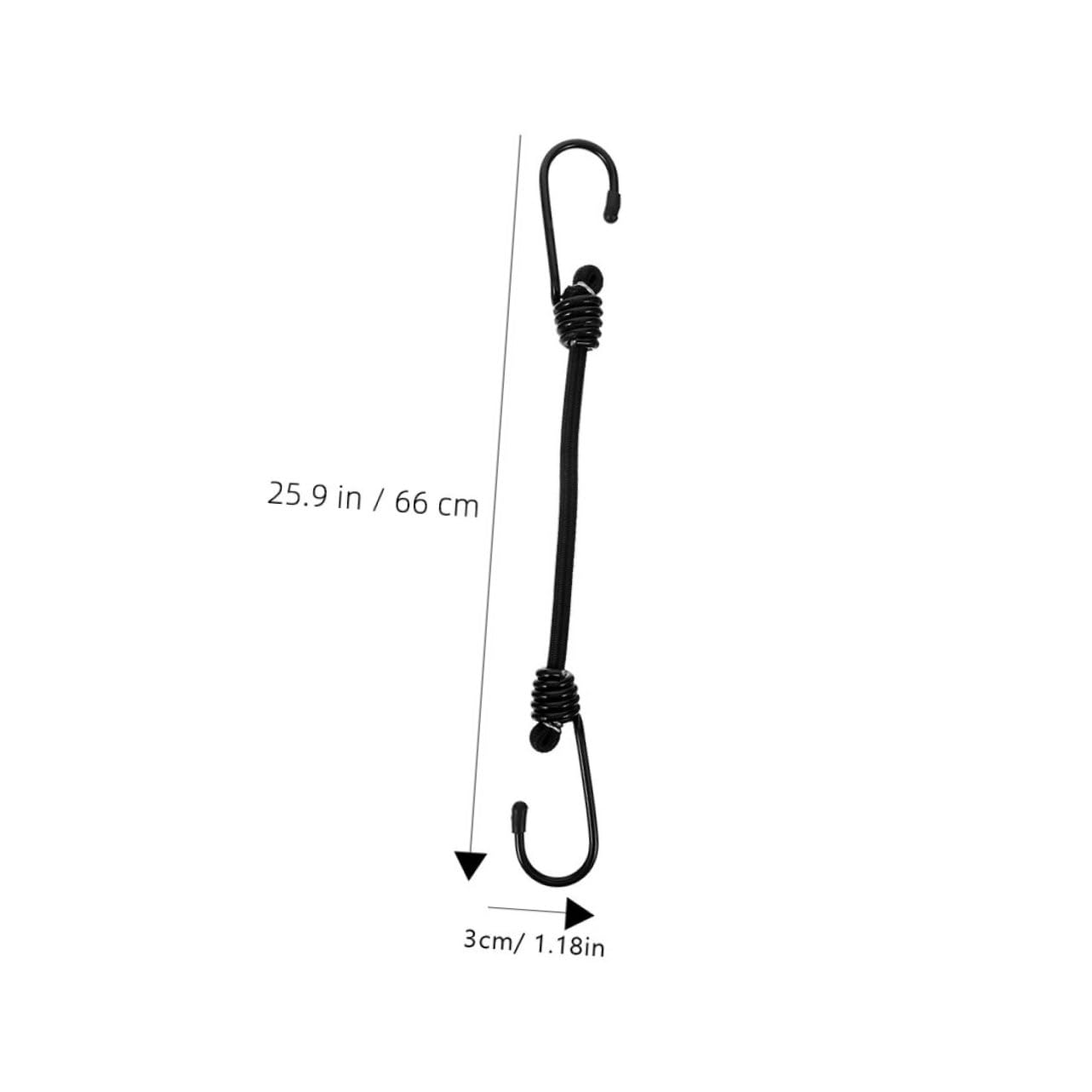 Cabilock 4pcs Heavy Duty Bungee Straps with Carabiner Hooks Elastic Tie Down Cords for Motorcycles Bicycles Luggage Rubber Bungee Cords for Camping and Outdoor Use