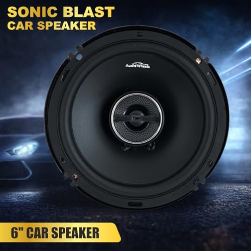 Image of Audio Wheels 6 Inch Sonic Blast Car Speaker 150W RMS /400W Max | 26mm High-Performance Voice Coil | Deep Bass Output | Durable Rubber Edge PP Cone | 4-Ohm Impedance | Premium Sound Upgrade Cars