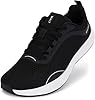WHITIN Mens Zero Drop Width Wide Toe Box Road Running Shoes Size 10 Sport Walking Logging Walking Lightweight Training Athletics Male Black White 44