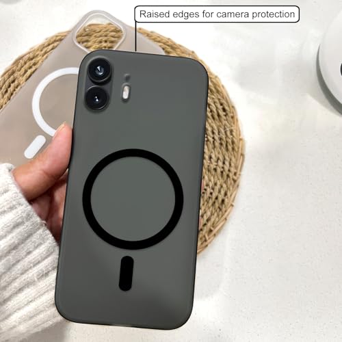 Image of COLORflow Back Cover Compatible with Nothing Phone 2 5G | Black Matte Finish | MAG-Safe | Slim Soft Touch Case with Anti-Slip Grip & Camera Protection