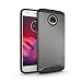 TUDIA Moto Z2 Play Case, Slim-Fit HEAVY DUTY [MERGE] EXTREME Protection / Rugged but Slim Dual Layer Case for Motorola Moto Z2 Play (Metallic Slate)