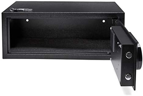 Amazon Basics Hotel Safe, Electronic Lock, Black, 28 l