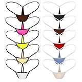 HEROPIE G-string Thongs for Women, Low Rise Micro thong Comfort Seamless Bikini Bottom No Show Breathable Panties Underwear