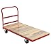 Akro-Mils RPT30602C5M8 Plat Truck, Wood/Steel, 8" Mold-On Rubber, 1 Crossbar Handle, 30" Length, 38.38" Width, 60" Height, Red