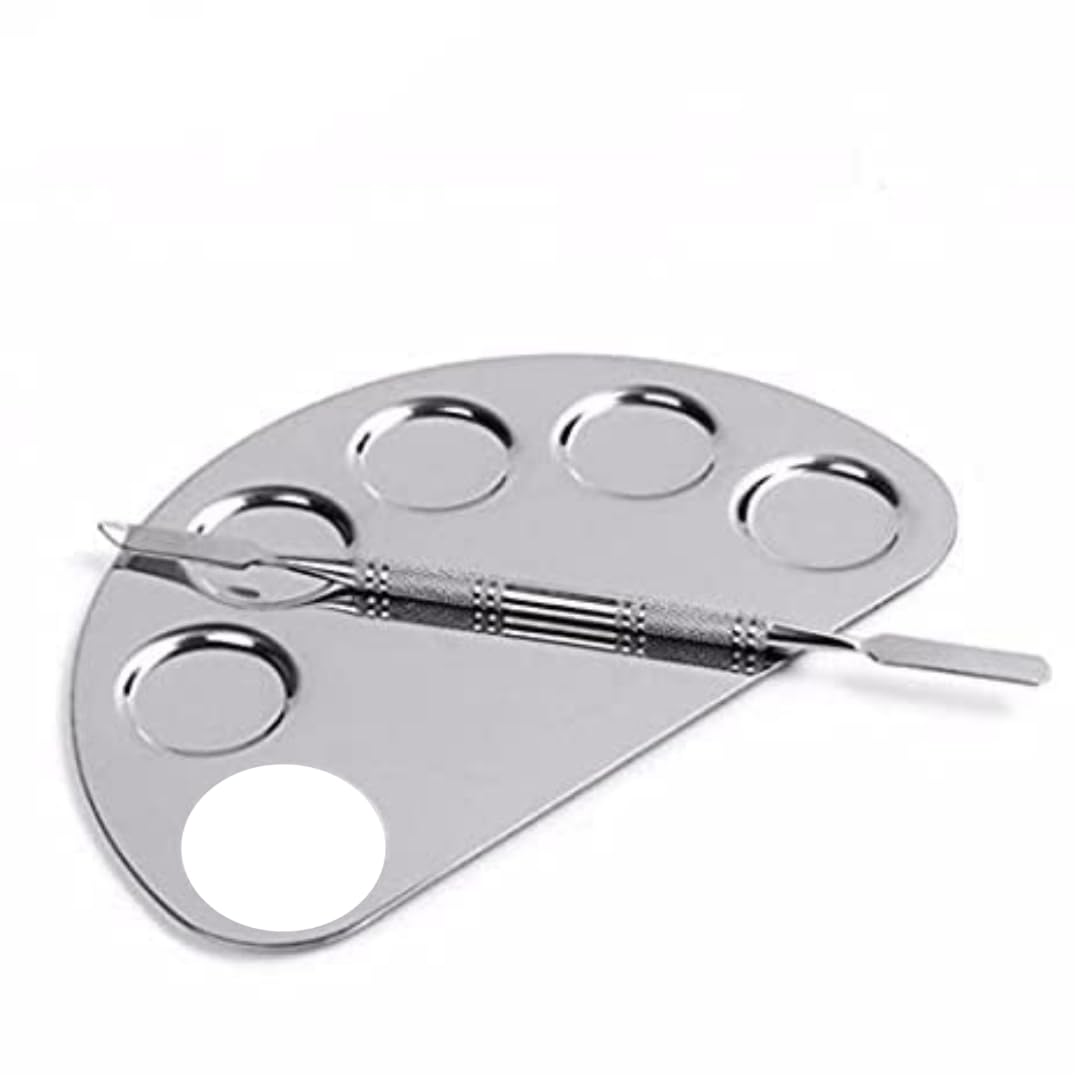 Glamezone Stainless Steel Cosmetic Makeup Palette Spatula Foundation Mixing Tool-image-5