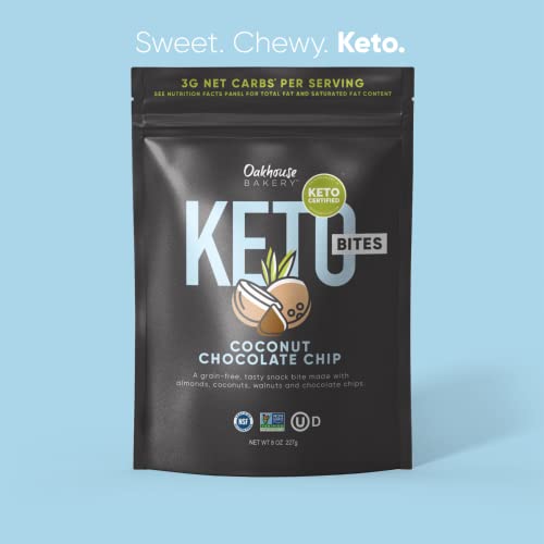 Keto Snack Bites - Coconut Chocolate Chip 8 Oz - 6 Pack Low Carb, Gluten-Free Snack, Grain-Free With No Artificial Preservatives #TOP6