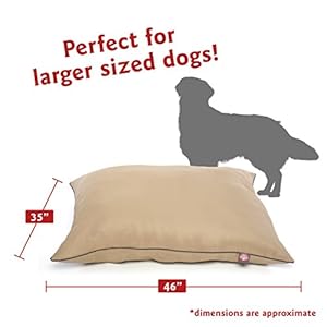 Majestic-Pet-Rectangle-Large-Dog-Bed-Washable--Non-Slip-Comfy-Pet-Bed--Dog-Crate-Bed-Super-Value-Pillow-Dog-Bed--Dog-Kennel-Bed-for-Sleeping-Dog-Bed-Large-Breed-46-x-35-Inch--Solid-Khaki - Cucciolini Doodles Majestic-Pet-Rectangle-Large-Dog-Bed-Washable--Non-Slip-Comfy-Pet-Bed--Dog-Crate-Bed-Super-Value-Pillow-Dog-Bed--Dog-Kennel-Bed-for-Sleeping-Dog-Bed-Large-Breed-46-x-35-Inch--Solid-Khaki