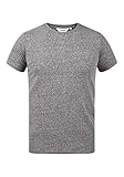 !Solid Alarico Herren T-Shirt Kurzarm Shirt mit Print und Rundhalsausschnitt, Größe:L, Farbe:Dark Grey Melange (8288)