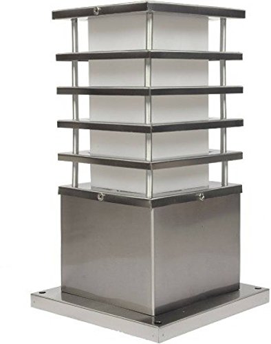 Metal Outdoor Gate/Pillar Night Light for Home and Garden (Silver, Standard)