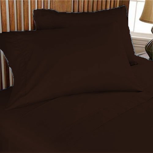 2 piezas de fundas de almohada de algodón egipcio macizo 600 TC King 50 x 90 cm y color café
