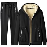 [FUZHIHUA] スウェット メンズ パーカー ズボン 上下セット 春秋冬服 メンズ ジッパー アウター ズボン 無地 ゆったり 通気 カジュアル スポーツウェア ランニングウェア ジャージ ルームウェア 长袖 トラックスーツ 吸汗速乾 男女兼用 (JP, アルファベット, 4XL, 4-1：ブラック（厚手）)