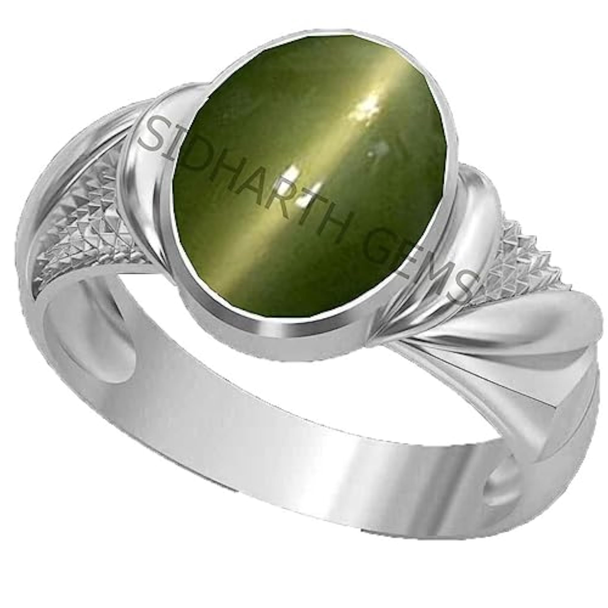 Cat's Eye Lehsunia Astrological Adjustable Ring