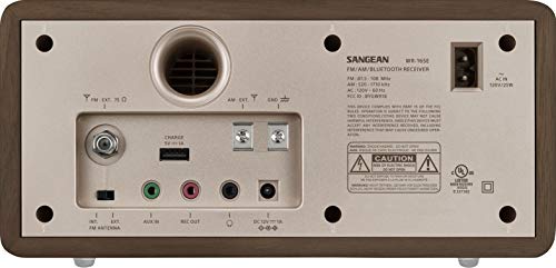 Sangean WR-16SE AM/FM/Bluetooth/Aux-in/USB Phone Charging 45th Anniversary Special Edition Wooden Cabinet Radio (Dark Walnut with Rose Gold)