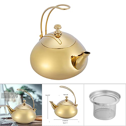 Tetera eléctrica de acero inoxidable de 1.5 L dorada miniatura 6